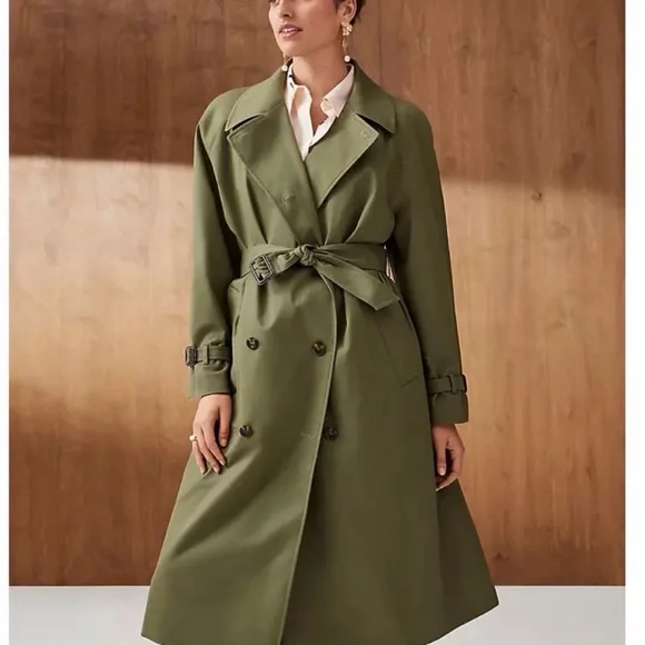 Ann Taylor Classic Khaki Trench Coat - Picture 1 of 5